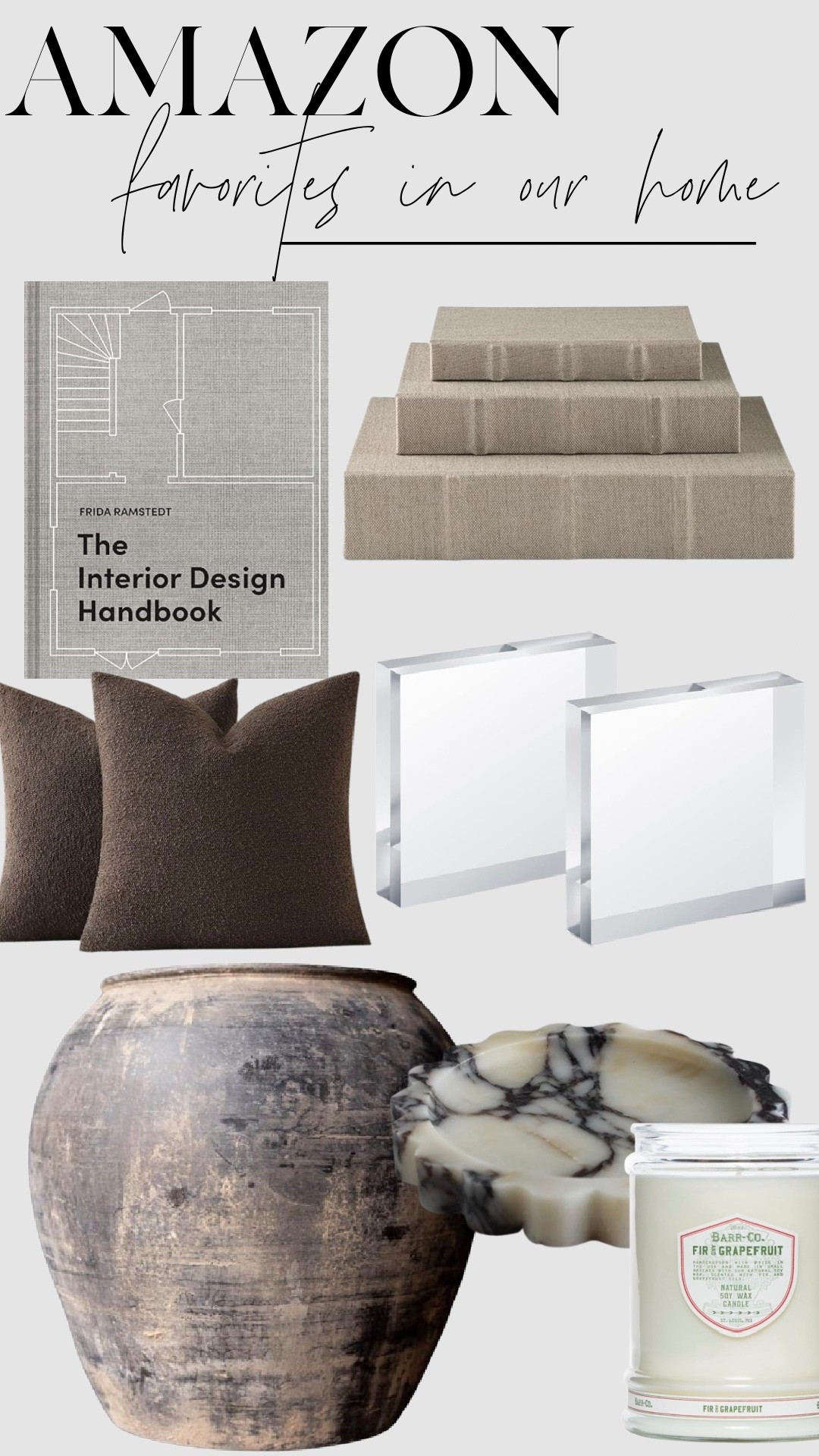 Amazon favorites in our home — pieces that bring warmth, texture, and timeless style to every room. From linen-covered boxes to designer coffee table books, these are the elevated basics I reach for again and again.


#NeutralModernHome #AmazonHomeDecor #HomeDecorFavorites #AmazonFinds #ModernOrganicStyle #InteriorStyling #AmazonHome #LTKHome #CozyNeutralHome #AmazonFavorites

#LTKGiftGuide #LTKHome #LTKSaleAlert