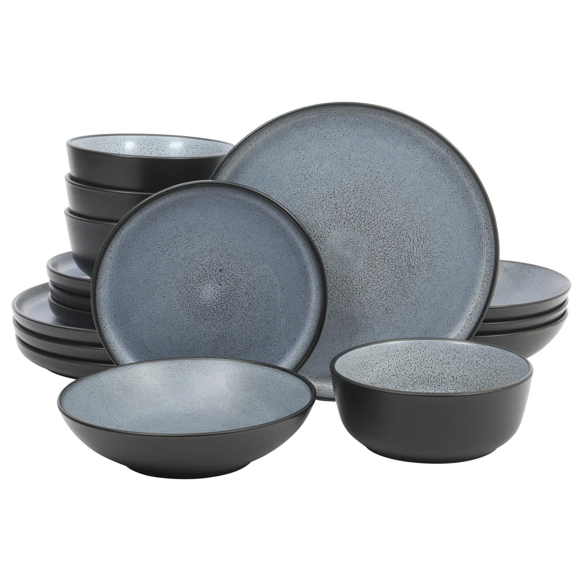 Gibson Elite Tribeca Loft 16-Piece Dinnerware Set- Modern Rustic - Service for 4 | Wayfair North America