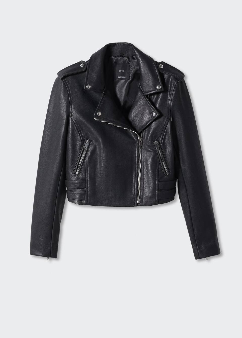 Blouson biker similicuir | MANGO (FR)