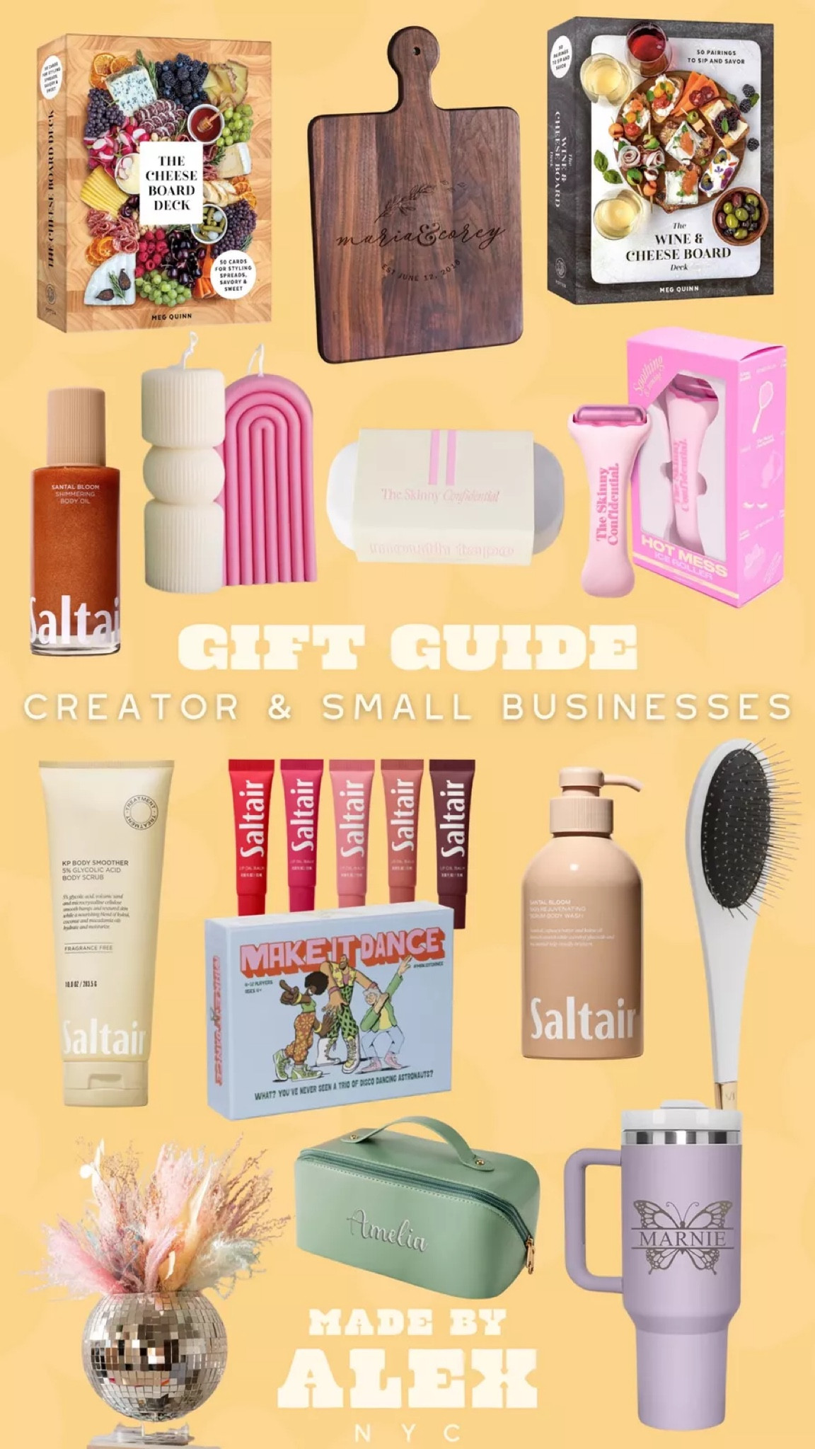 Gift Guide from creators and small businesses! gift guide - christmas gifts - holiday gift guide - small business - skinny confidential - saltair - etsy - beauty finds


#LTKSeasonal #LTKGiftGuide #LTKHoliday