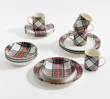Stewart Plaid Stoneware Dinnerware Sets | Pottery Barn (US)