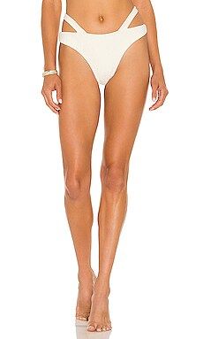 DEVON WINDSOR Juniper Bikini Bottom in Cream Crocodile from Revolve.com | Revolve Clothing (Global)