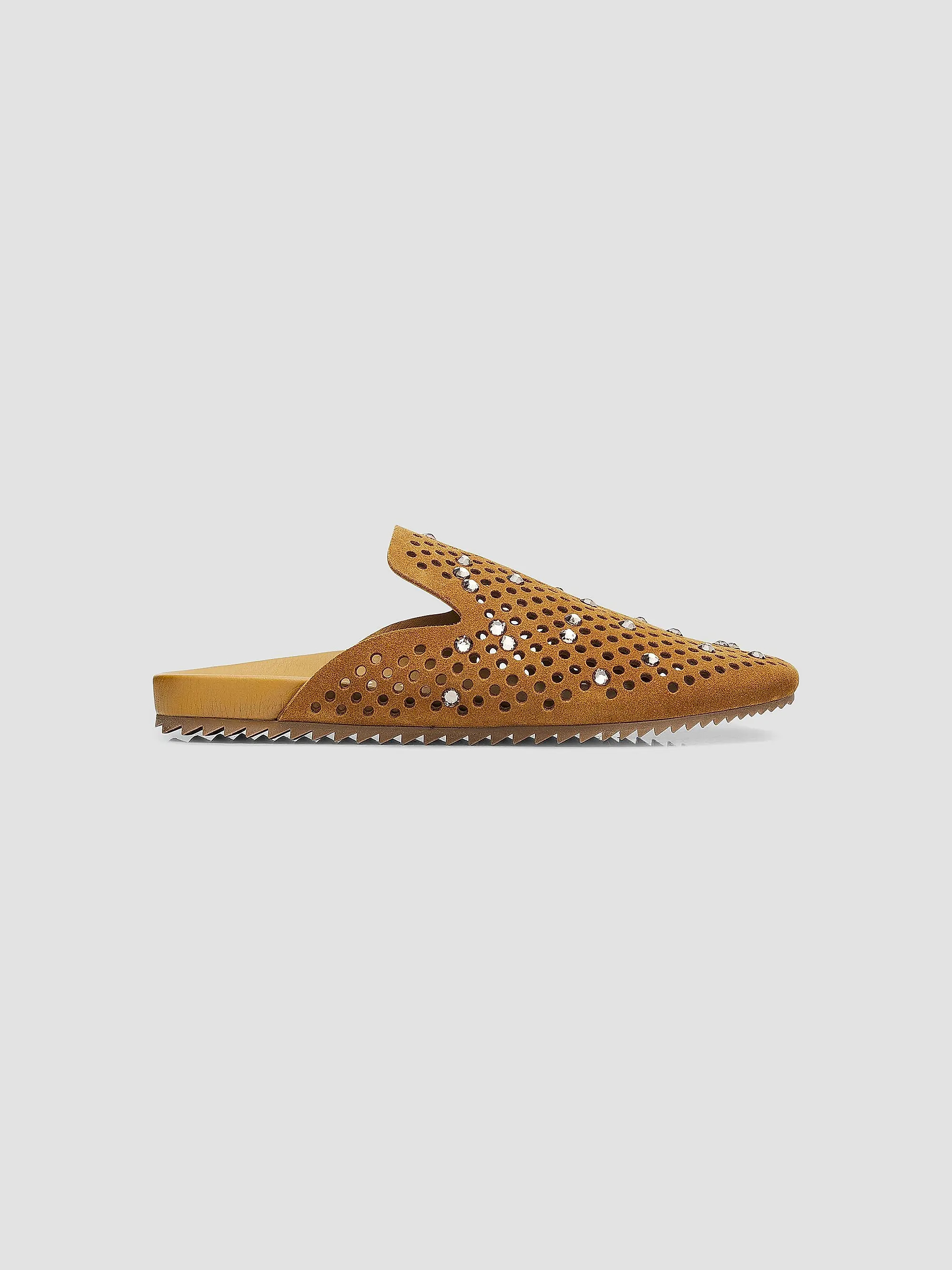 Pedro Garcia Braidy Crystal &amp; Mesh Suede Mules | Saks Fifth Avenue | Saks Fifth Avenue