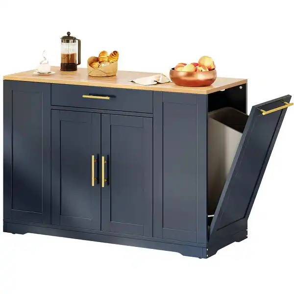 Moasis 53-inch Rolling Kitchen Island Storage Cabinet Portable Mobile Kitchen Cart - Bed Bath & B... | Bed Bath & Beyond