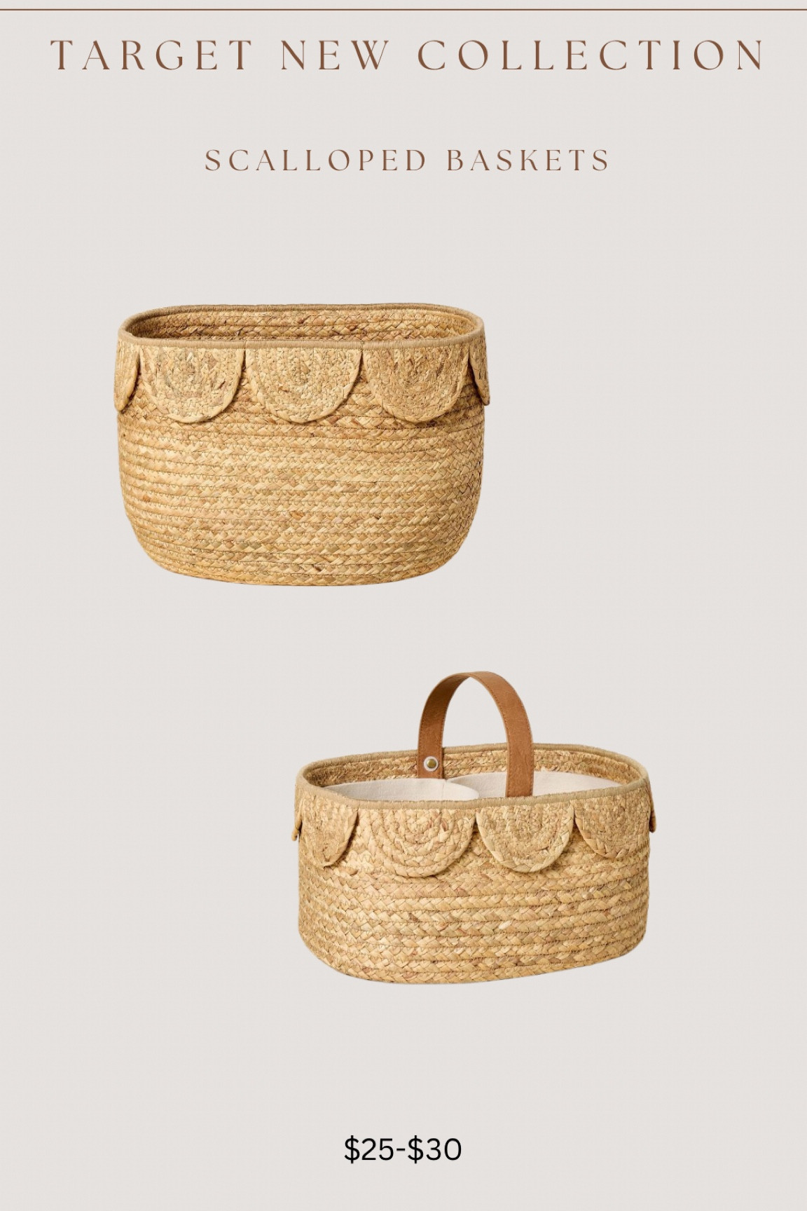 Brand new target x joanna Gaines scalloped baskets! These will sell out fast 

#LTKHome #LTKFindsUnder50 #LTKSaleAlert