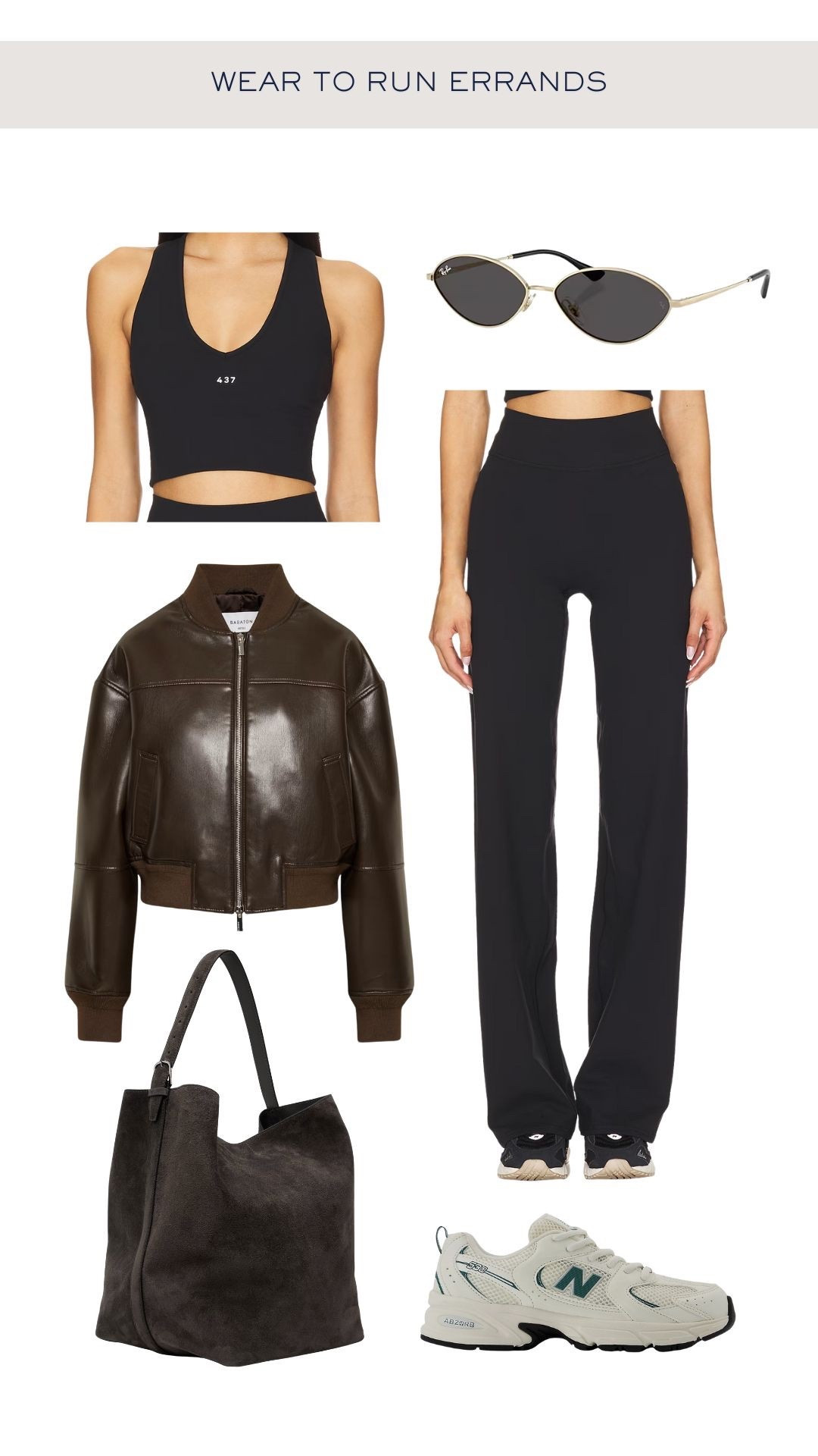Hot girl errands outfit 🤌

Wide leg pants, lounge pants, home pants, errand pants, high waisted wide leg athleisure, bra top, sports bra, workout set, leather jacket, bomber jacket, bucket bag, suede bag, leather bag, sunglasses, ootd, casual style, casual outfit, everyday outfit, everyday style 

#LTKstyletip #LTKsale #LTKbeauty