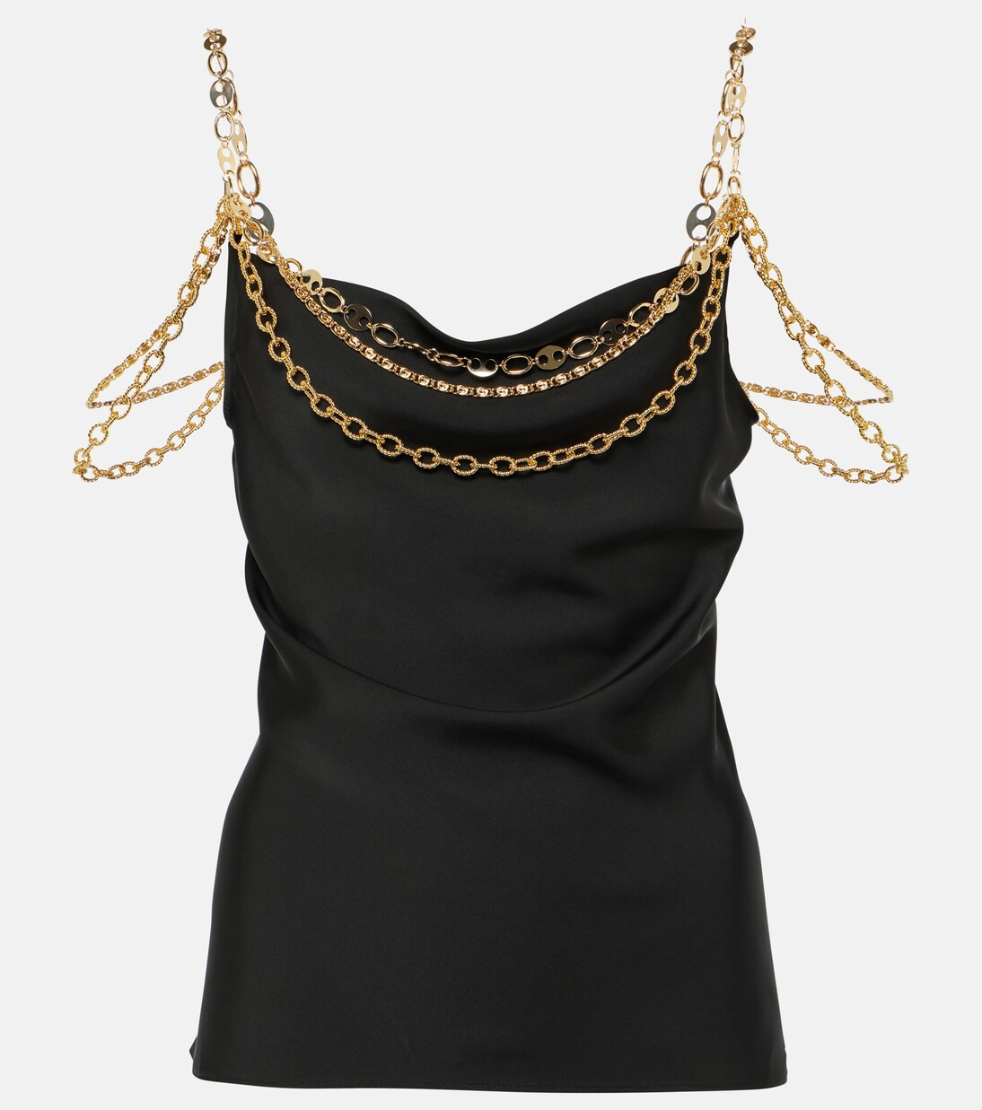 Chain-detail draped satin top | Mytheresa (US/CA)