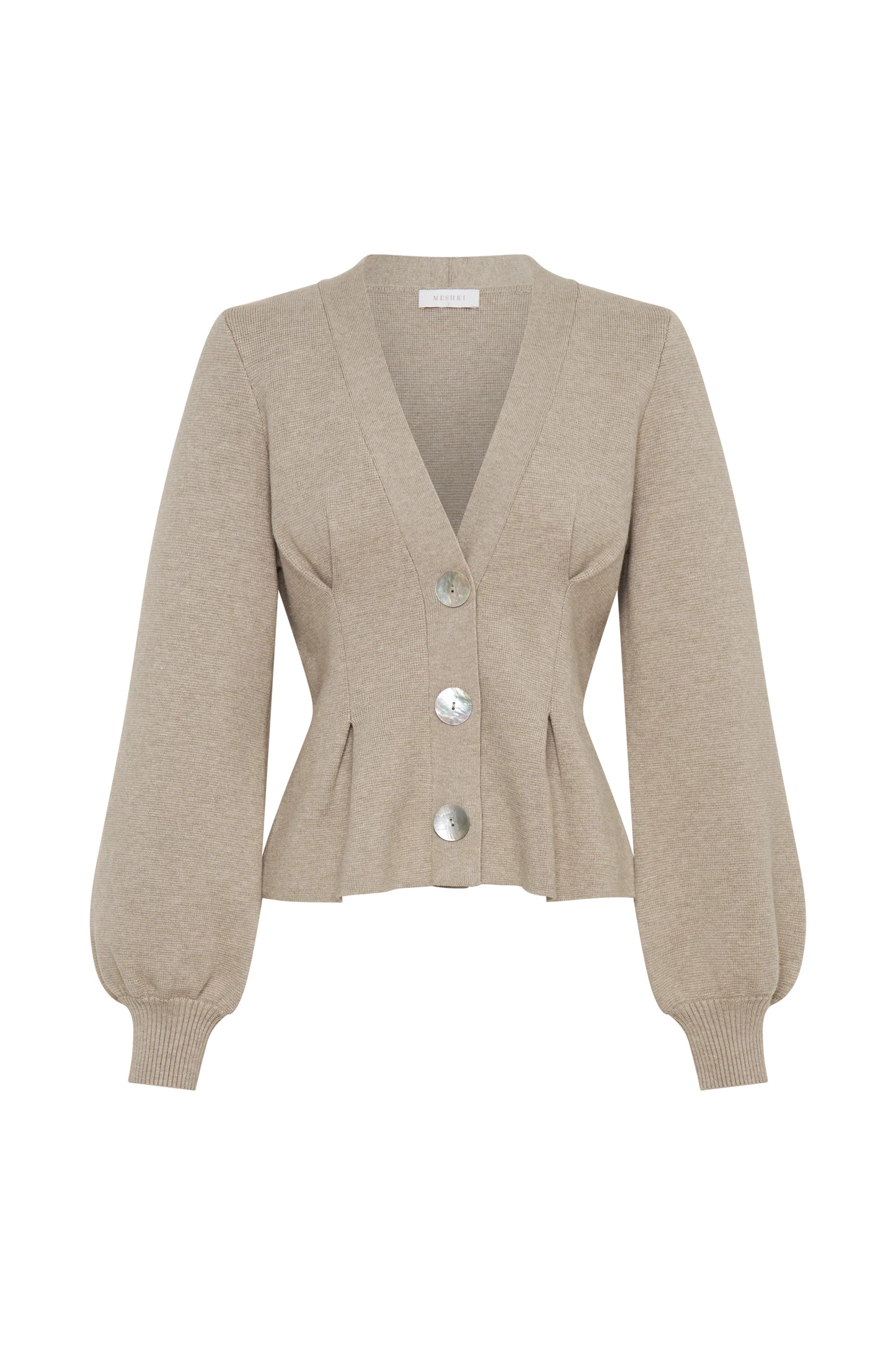 Beverly Knit Cinched Cardigan - Oak | MESHKI US