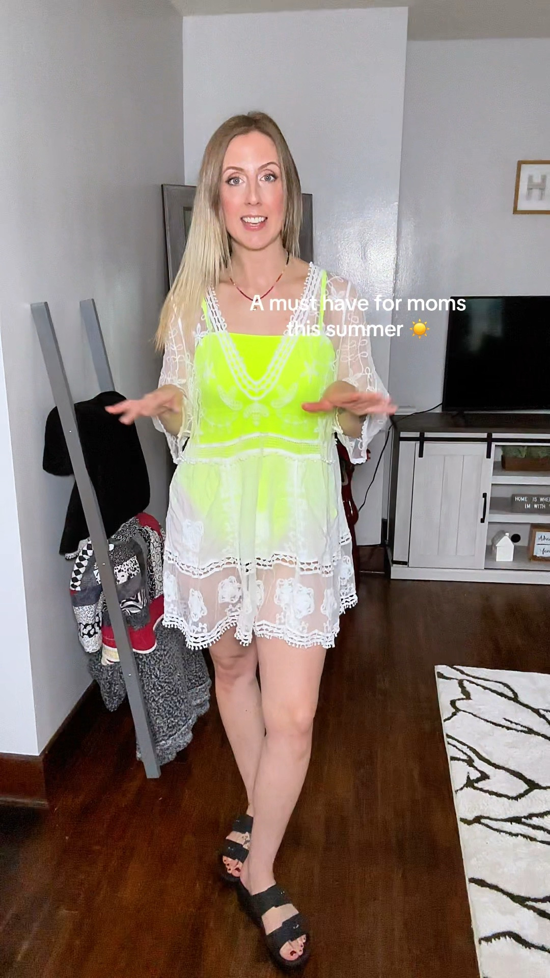 Wearing small in swimsuit and cover up 

#LTKSaleAlert #LTKSwim #LTKmomlife