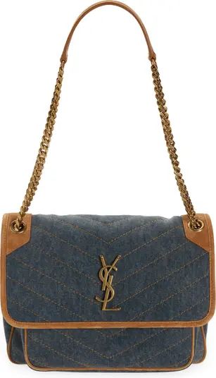 Saint Laurent Medium Niki Denim Shoulder Bag | Nordstrom | Nordstrom