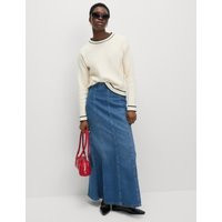 Womens M&S Collection Denim Maxi Skirt, Medium Indigo | Marks and Spencer US