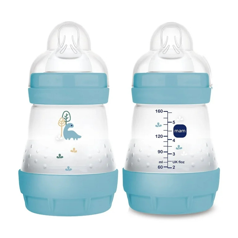 MAM Easy Start Anti-Colic Matte Bottle 5 oz, 2 pack Sage | Walmart (US)