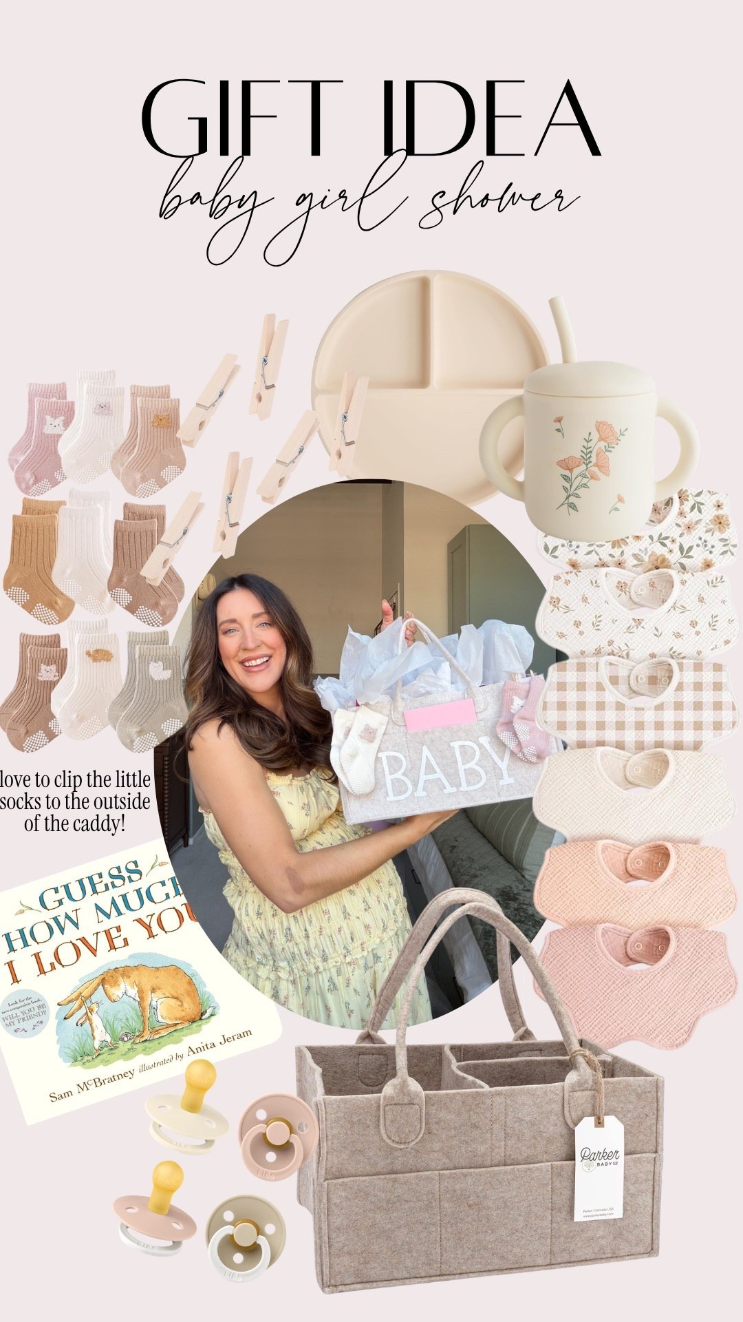 Baby girl shower gift idea!! Baby shower gift basket with all things from Amazon 

#LTKMothersDay #LTKmomlife #LTKBump