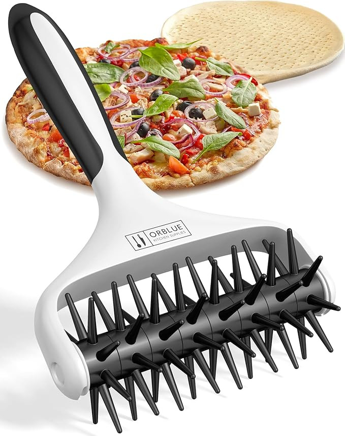 Orblue Pizza Dough Docker Pastry Roller with Spikes, Pizza Docking Tool for Home & Commercial Kit... | Amazon (US)