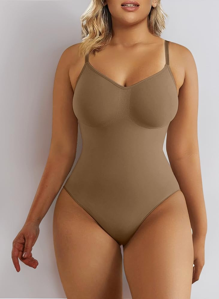 SHAPERX Women's Seamless Shapewear Bodysuit Tummy Control Body Shaper Waist Snatching Body Suit | Amazon (UK)