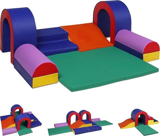 10 Piece Foam Climbing Blocks, Soft Climbing Toys for Toddlers, Lightweight Baby Climbing Gym, In... | Amazon (US)