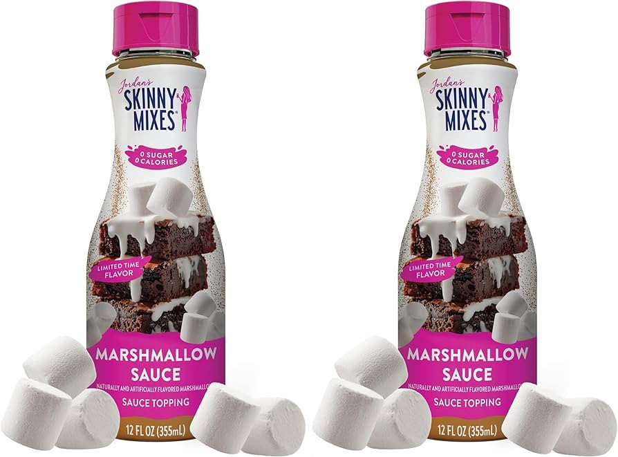 Jordan's Skinny Mixes Sugar Free Marshmallow Sauce Topping, For Drizzling Over Coffee, Lattes, Ic... | Amazon (US)