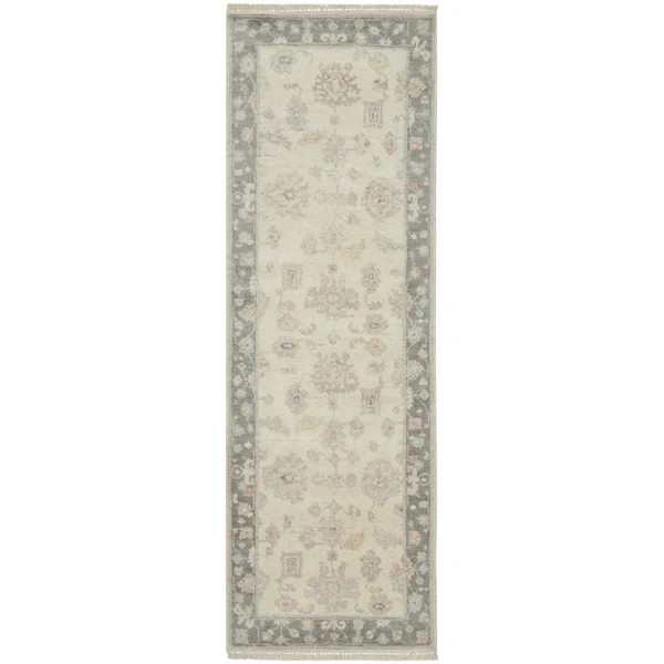 Premo Wool Oriental Area Rug in Ivory | Perigold