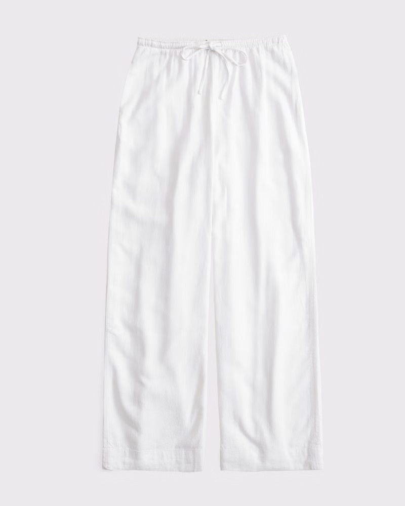 Linen-Blend Pull-On Pant | Abercrombie & Fitch (US)