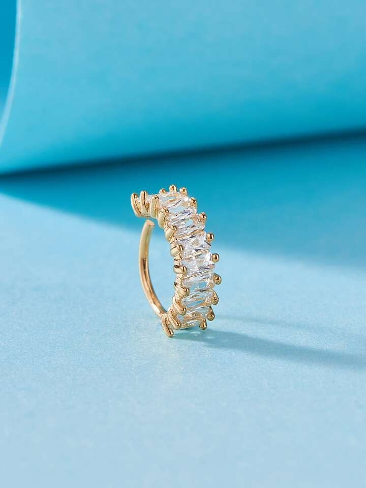 Copper Rhinestone Decor Nose Ring For Women And Men, Punk Piercing, A Fashionable Body Jewelry Gi... | SHEIN