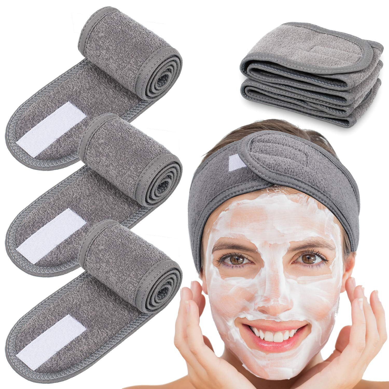 Spa Facial Headband Cloth Headband 4 counts Stretch Towel for Bath, Makeup and Sport | Walmart (US)
