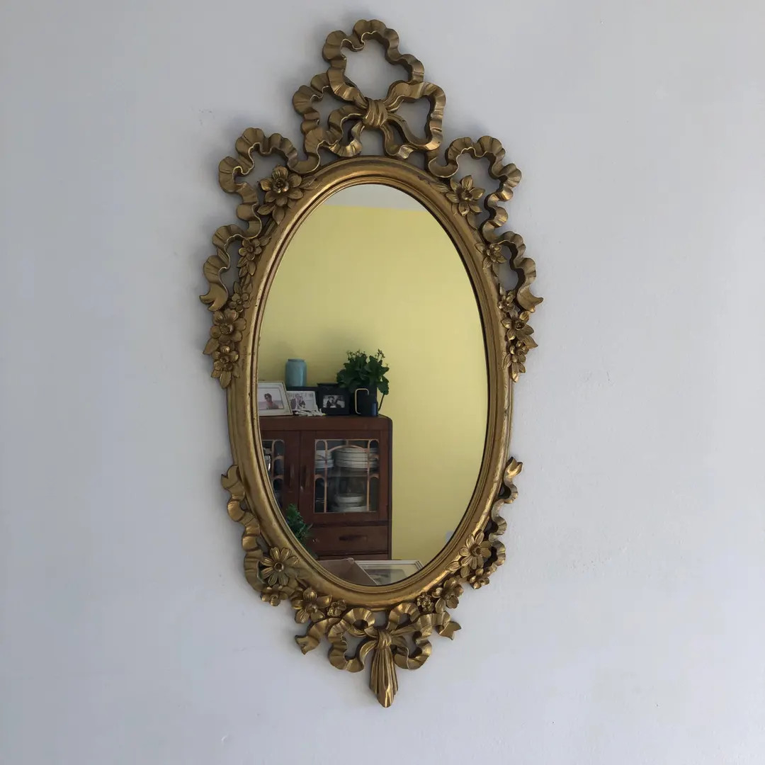 Vintage SYROCO Gold Baroque Hollywood Regency Framed Wall Mirror 32 X 17" - Etsy | Etsy (US)