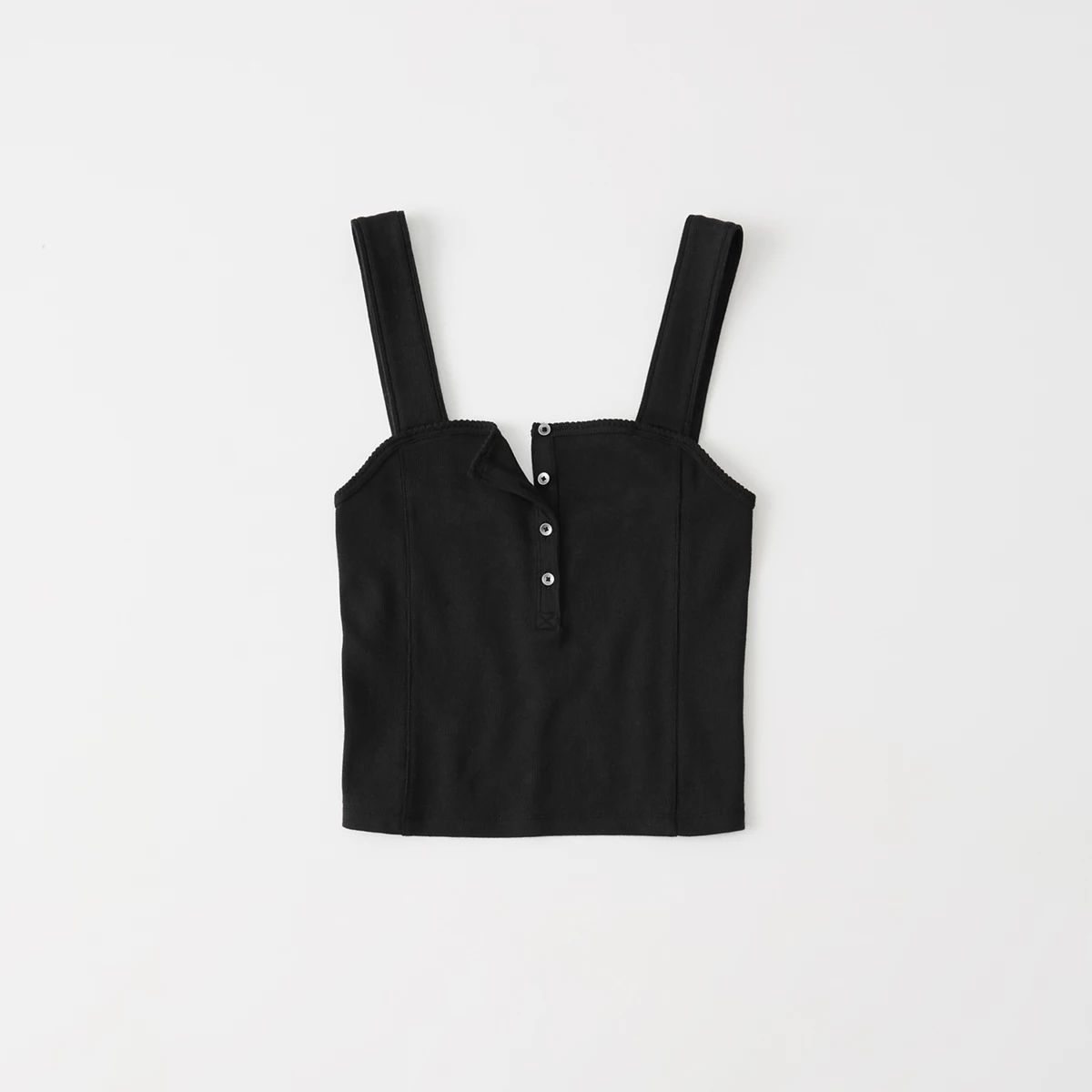Square-Neck Henley Tank | Abercrombie & Fitch US & UK