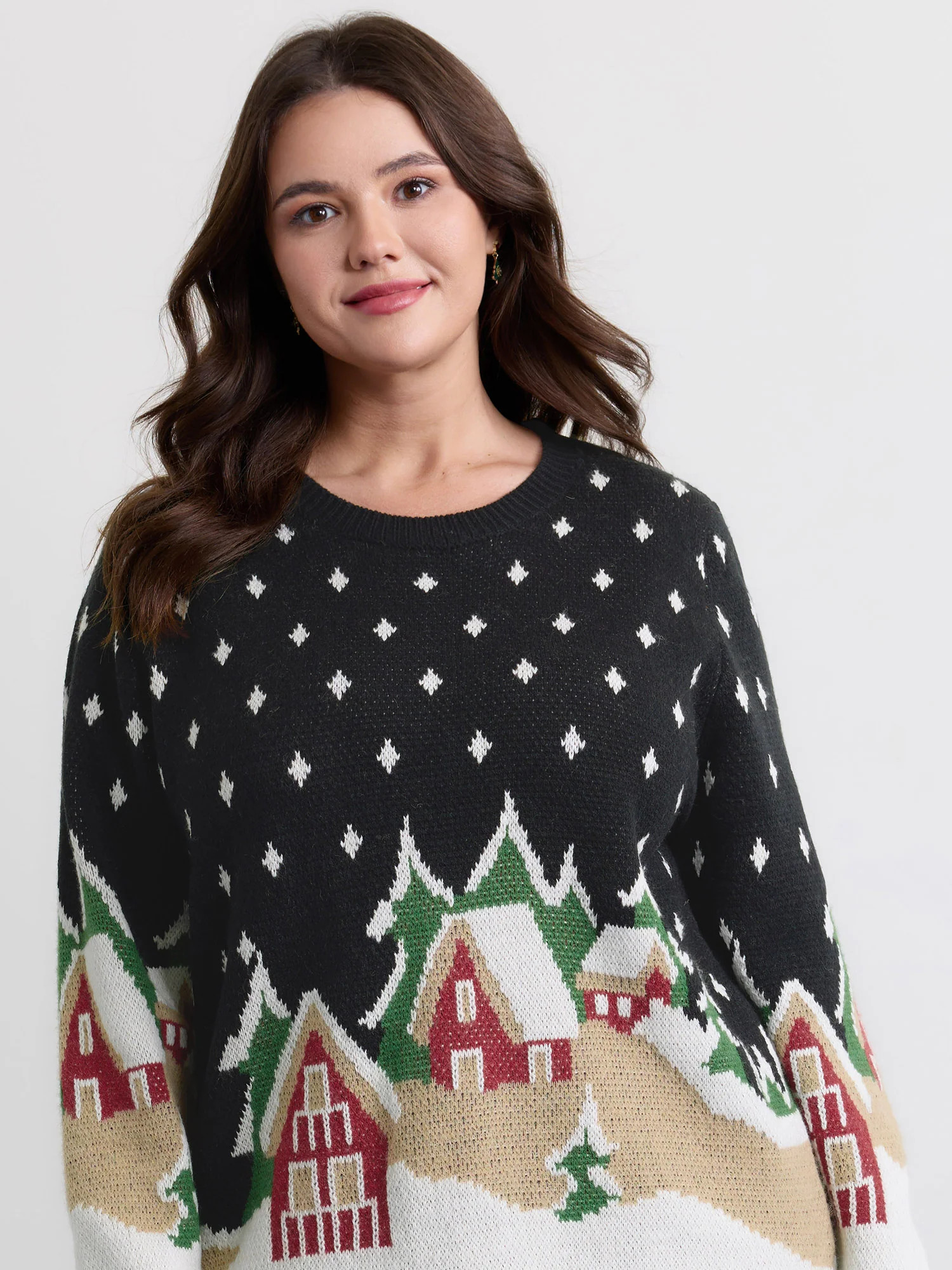 Snowy Nights Jacquard Pullover | Bloomchic