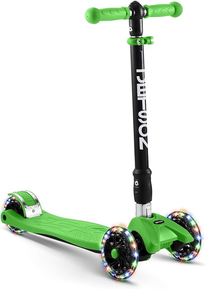 JETSON Twin Folding 3-Wheel Kick Scooter- Light-Up Wheels, Lean-to-Steer Design and Height Adjust... | Amazon (US)