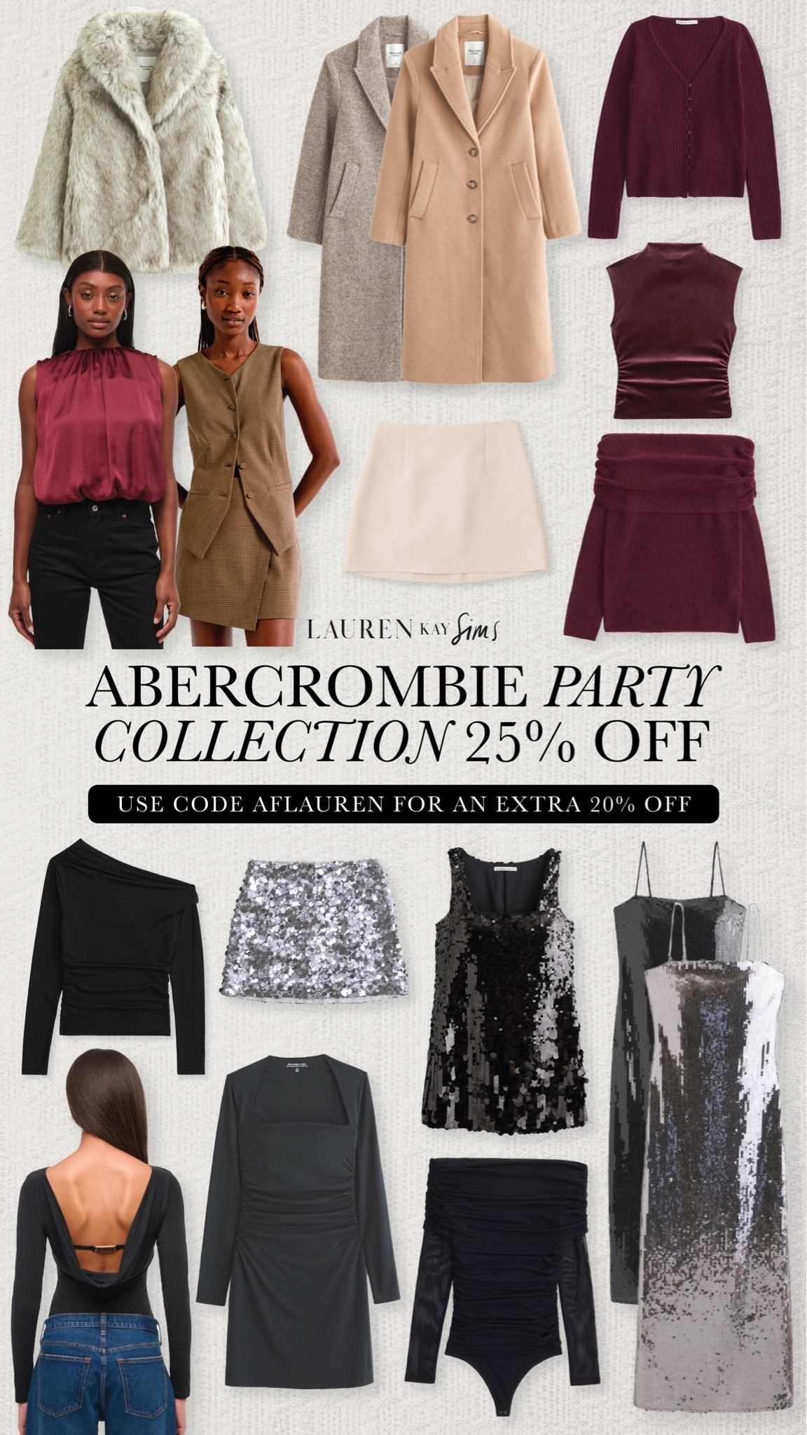 abercrombie party collection 25% off 😍 + use code AFLAUREN for an extra 20% off! 

#LTKSaleAlert #LTKSeasonal #LTKHoliday