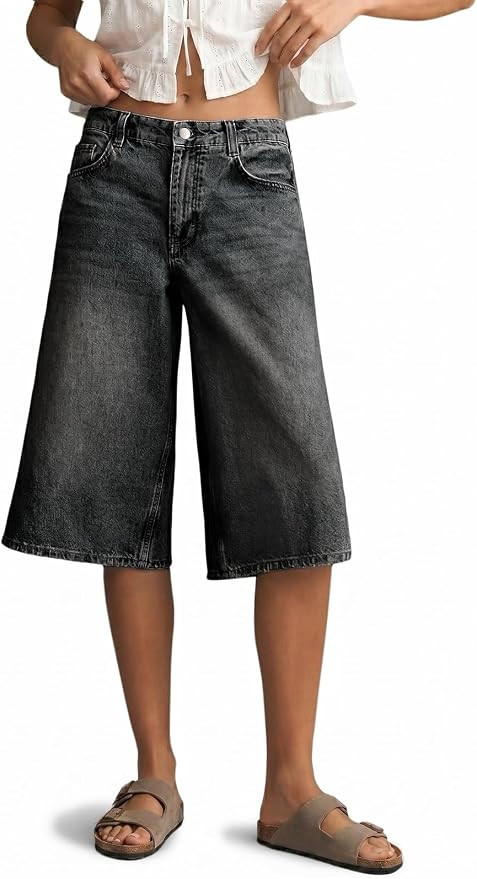 Cicy Bell Womens Baggy Bermuda Jean Shorts Wide Leg High Waist Denim Jorts | Summer Casual Jeans,... | Amazon (US)