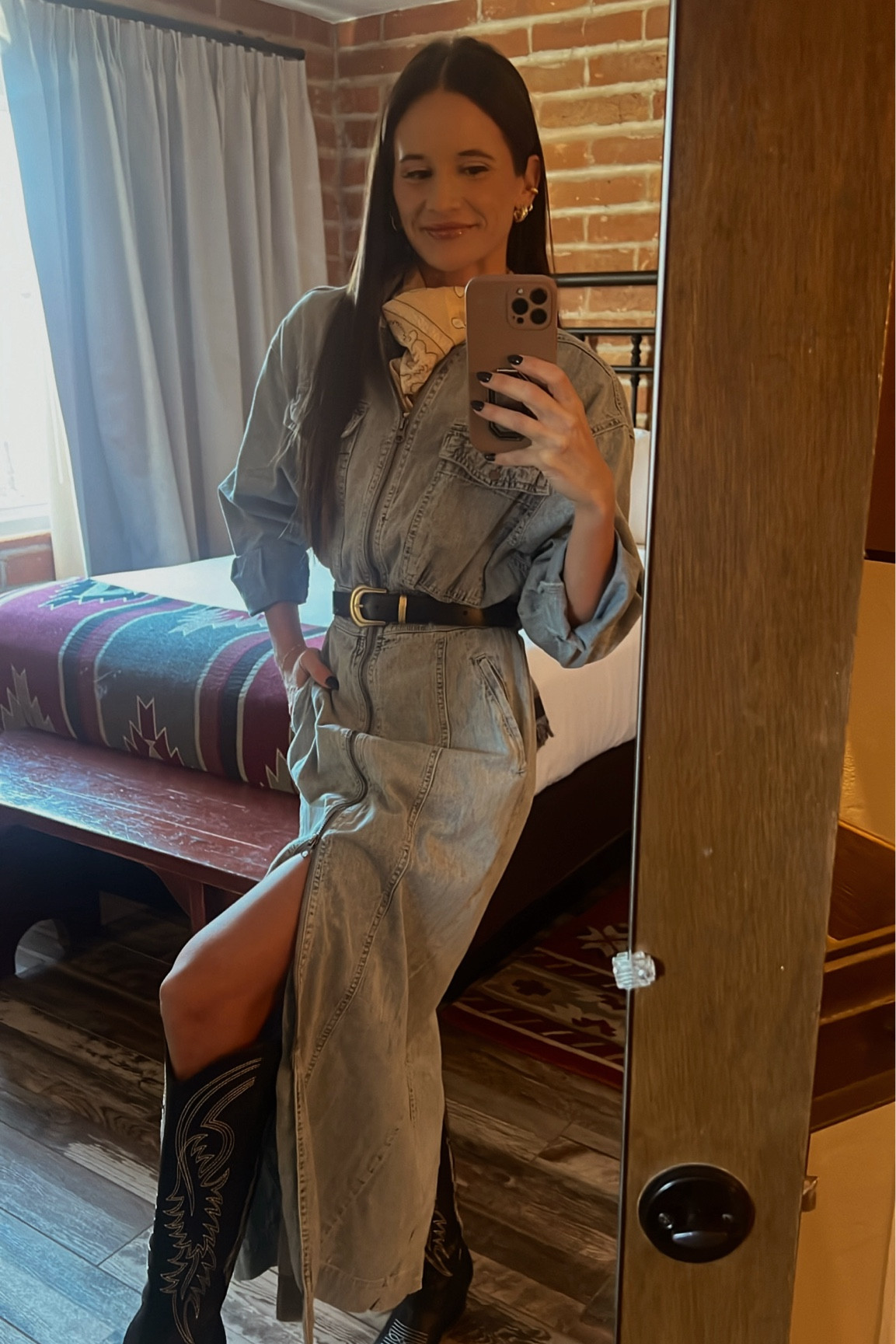 Fall outfit | western | denim midi dress | cowboy boots | cowgirl | Tucson | Arizona | country concert | fall wedding | Nashville | fall dress | casual outfit | family photos | party | theme | free people | holiday | Texas | Dallas 

#LTKParties #LTKSeasonal #LTKWedding