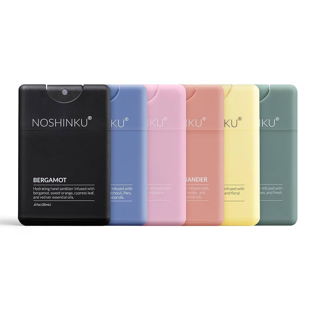Noshinku - Refillable Hand Sanitizer Discovery 6-Pack, Travel Size Spray with Hydrating Botanical... | Amazon (US)