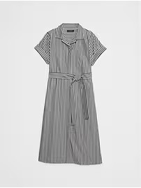 Tie-Waist Midi Shirtdress | Banana Republic Factory