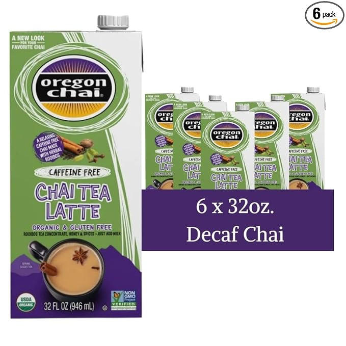 Oregon Chai Caffeine Free Chai Concentrate, 32 Fluid Ounce (Pack of 6) | Amazon (US)