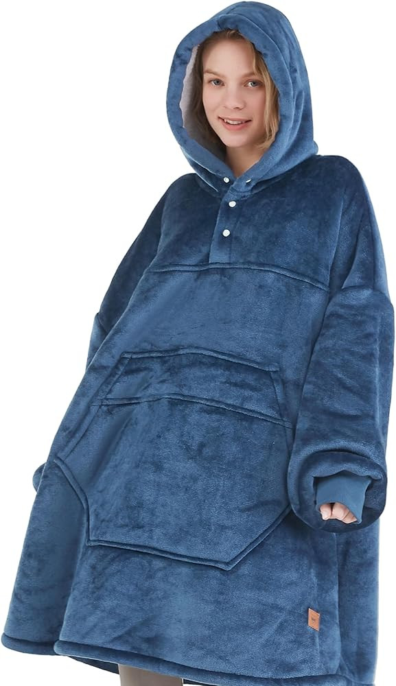 Degrees of Comfort Wearable Blanket Hoodie for Adults Women & Men - Cozy Warm, One Size Fits All | Amazon (US)