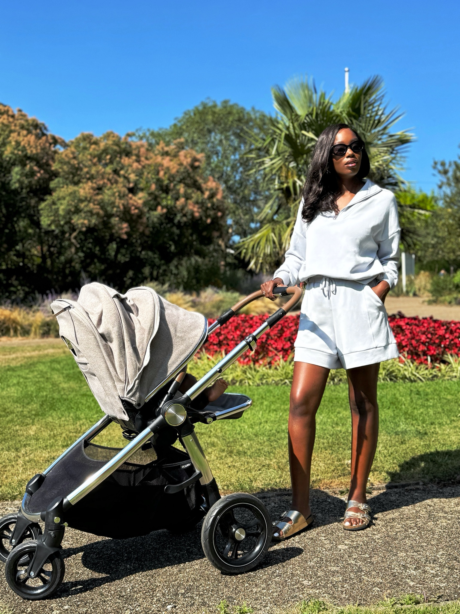 Wearing size S in both top and shorts!