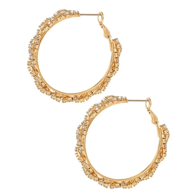 Jessica Simpson Fashion Metal Spiral Hoop Earring - Walmart.com | Walmart (US)