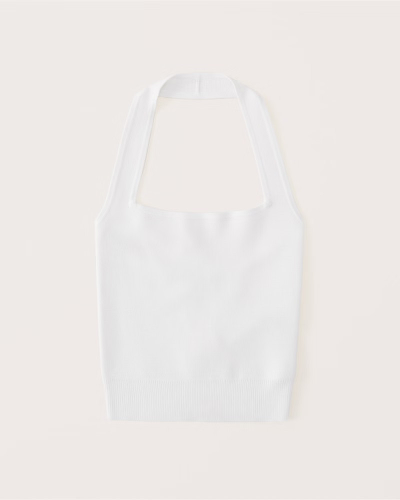 Women's Elevated Knit Slim Halter Tank | Women's Tops | Abercrombie.com | Abercrombie & Fitch (US)