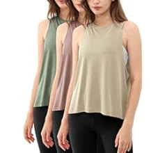 ODODOS 3-Pack Loose Tank Tops for Women Sleeveless Gym Athletic Workout Tops Yoga Shirts | Amazon (US)