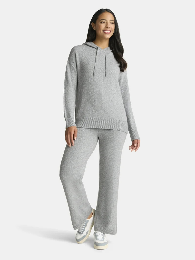 Time and Tru Women's and Women’s Plus Sweater Hoodie and Pants Set, Sizes XS-4X - Walmart.com | Walmart (US)