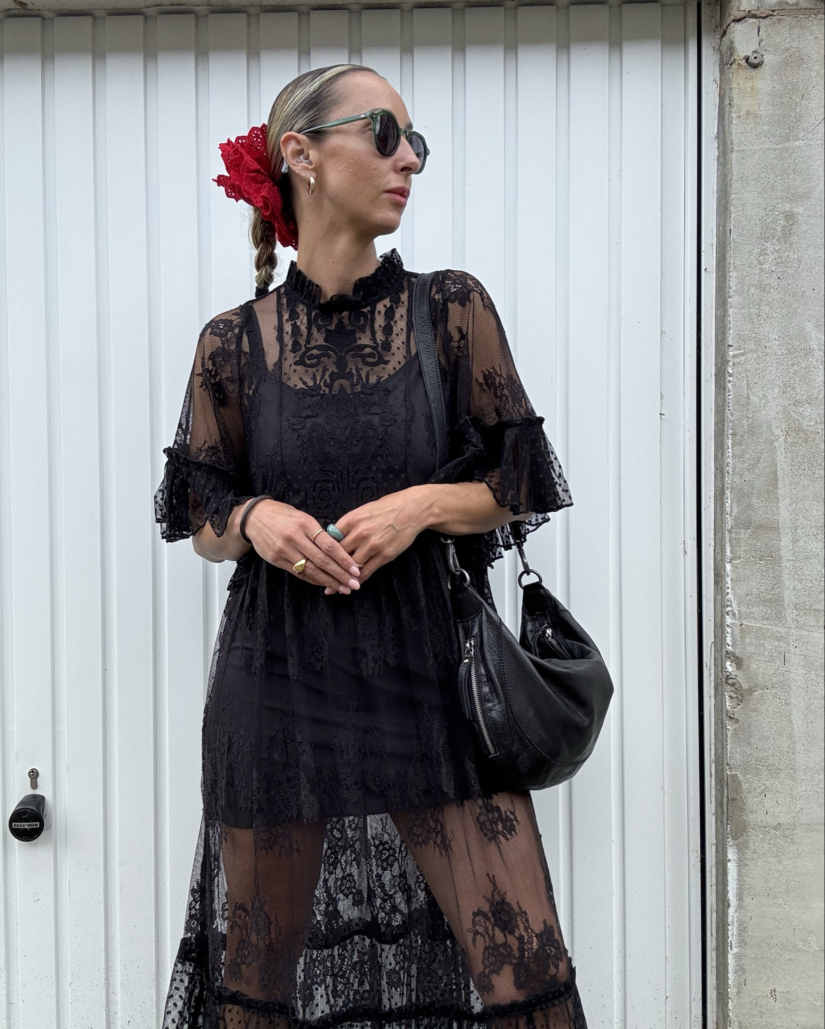 chinese dress ladies Jasmine Tookes Black Sheer Lace Cannes Film Festival 2018 Dress