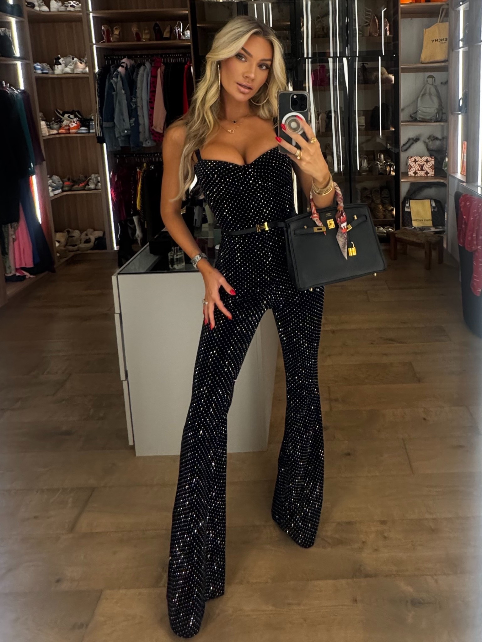 Nadine Merabi Sparkle Jumpsuit 

#LTKHoliday #LTKootd #LTKGiftGuide