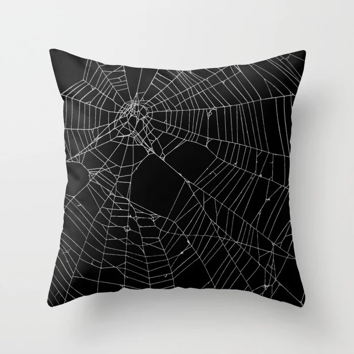 SpiderWeb Web Throw Pillow | Society6