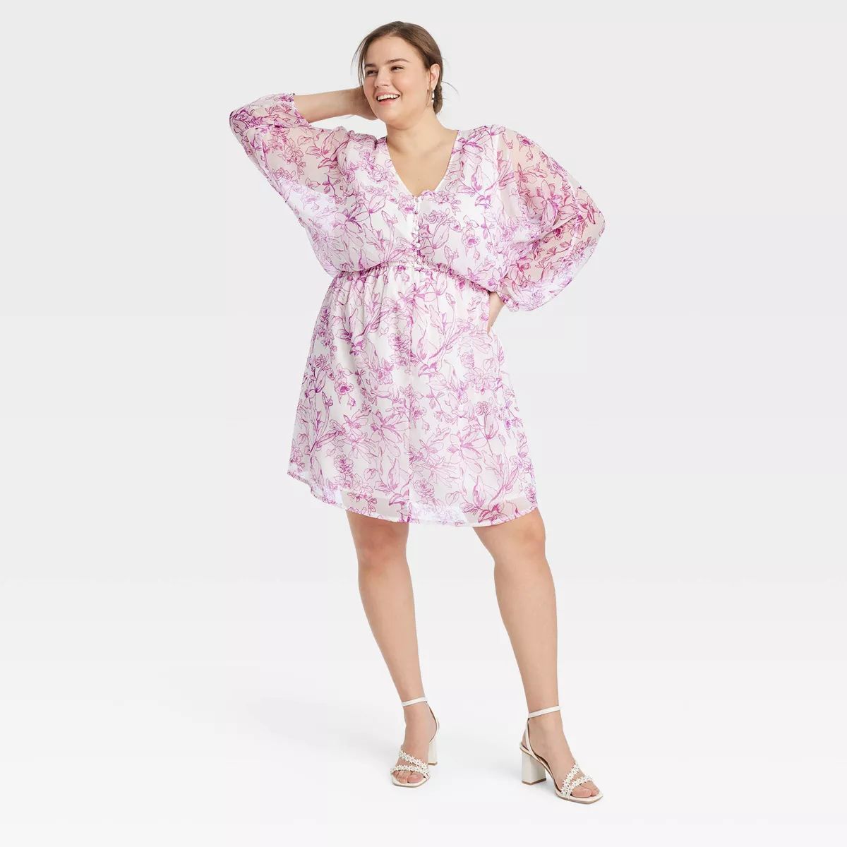 Women's Balloon Long Sleeve Mini Dress - A New Day™ | Target