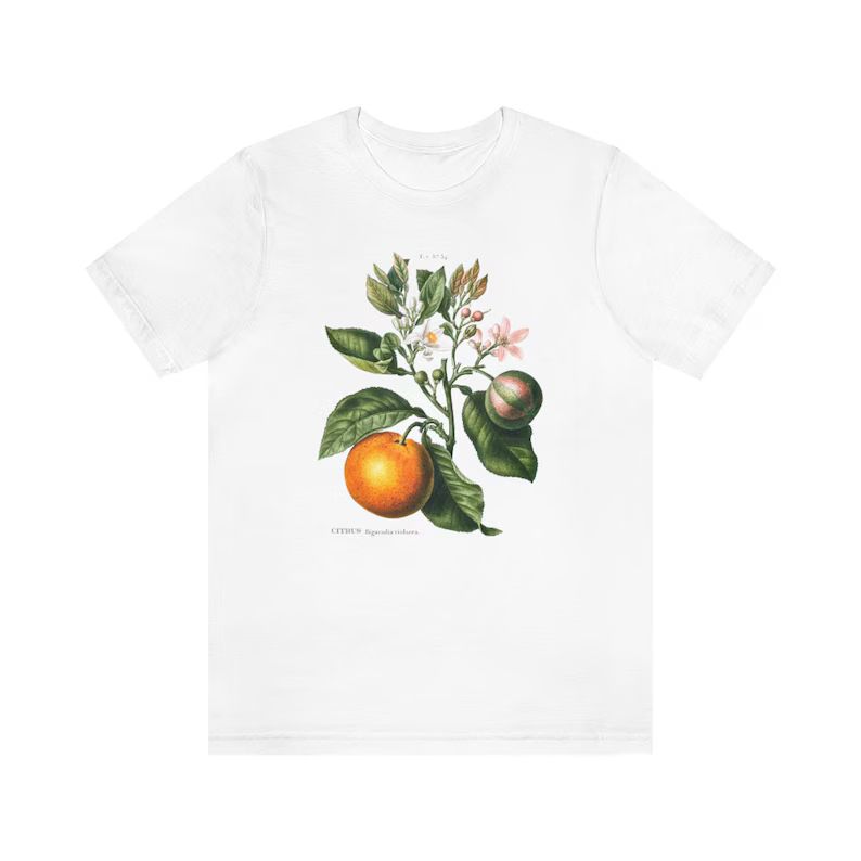 Bitter Orange Shirt, Vintage Orange Tshirt, Citrus Blossom Botanical Shirt, Vintage Aesthetic Fru... | Etsy (US)
