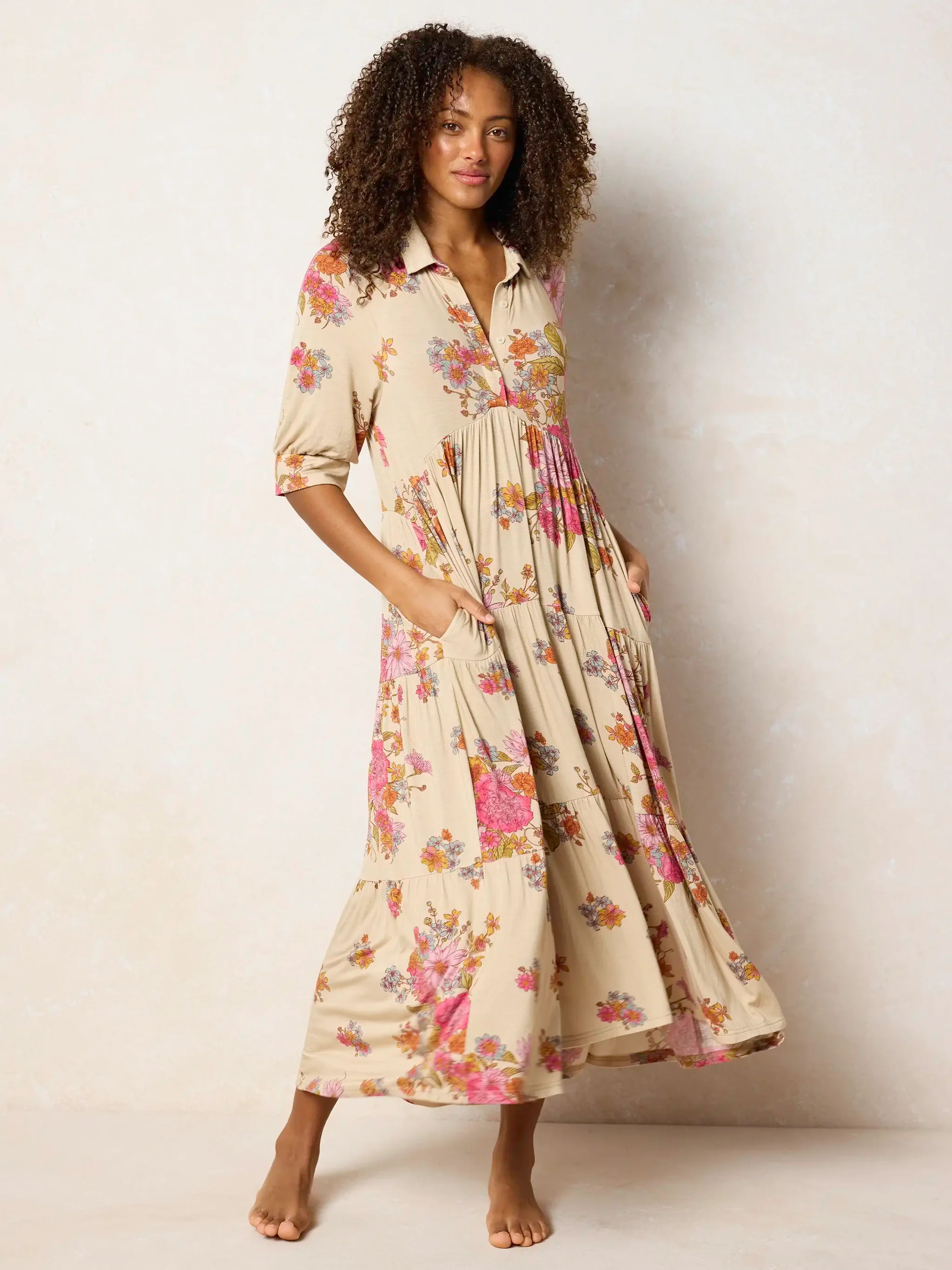 Rebecca "ButterSoft" Midi Dress | Natural Life