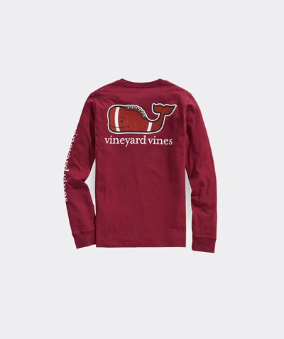 Boys' Long-Sleeve Football Whale Pocket T-Shirt | vineyard vines