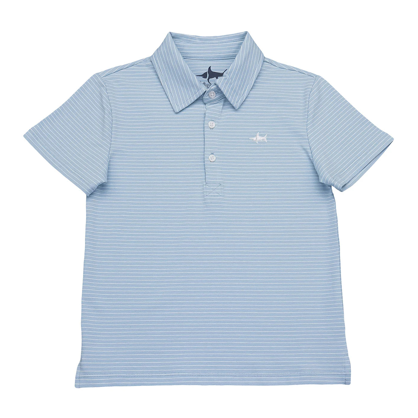 Banks Polo Light Blue/White Stripe | Saltwater Boys Company
