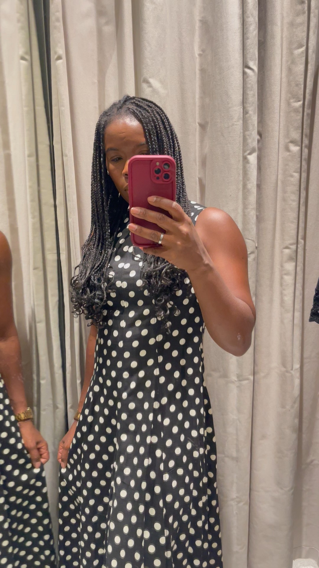 Polka dot dress. Wearing M as the small was digging into my neck. I’m 5”3 for reference 

#LTKFindsUnder100 #LTKStyleTip #LTKSeasonal